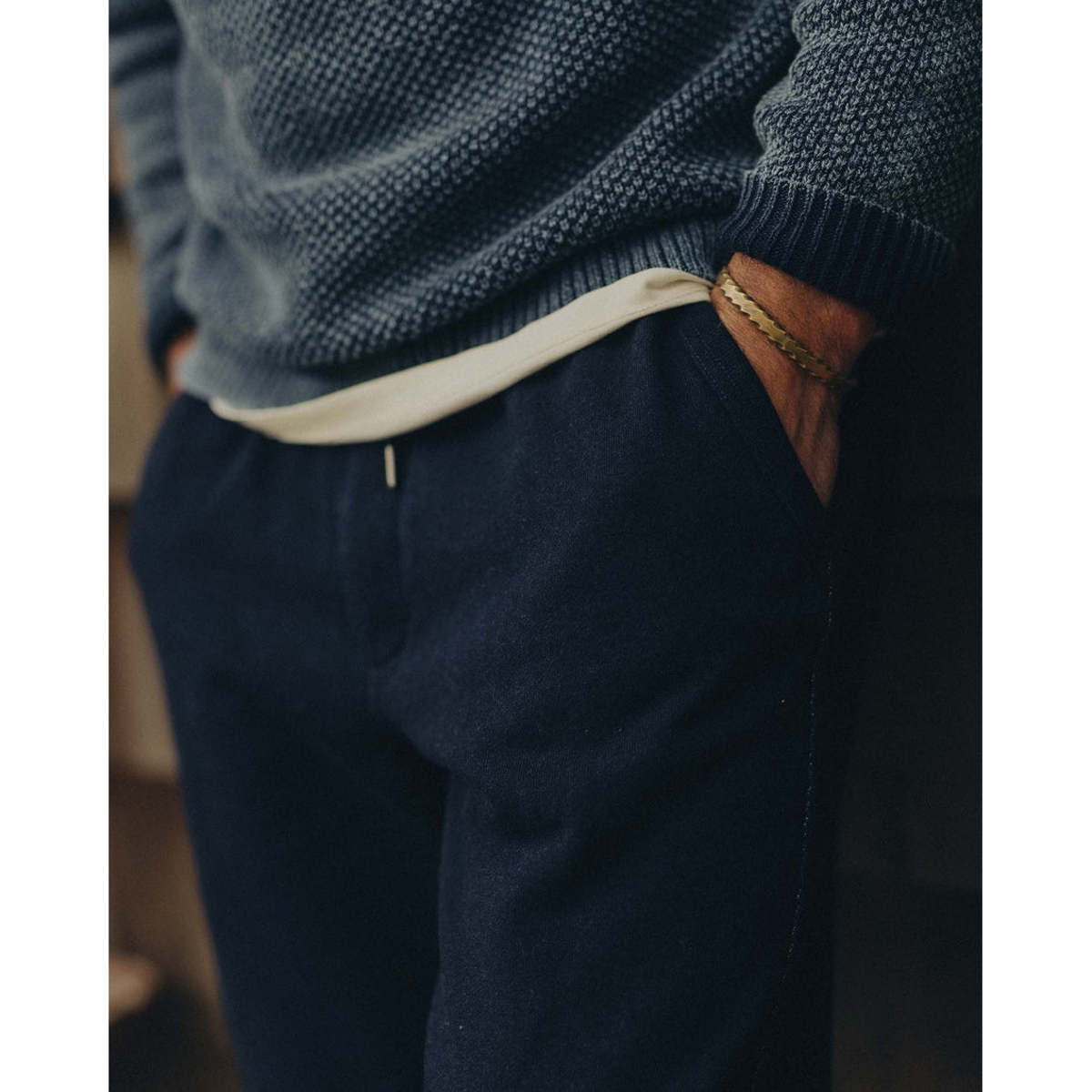 Taylor Stitch Sunset Pants - Rinsed Indigo Terry - Image 3 of 6