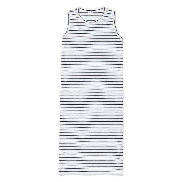 Kule The Tank Dress - White/Navy Pinstripe