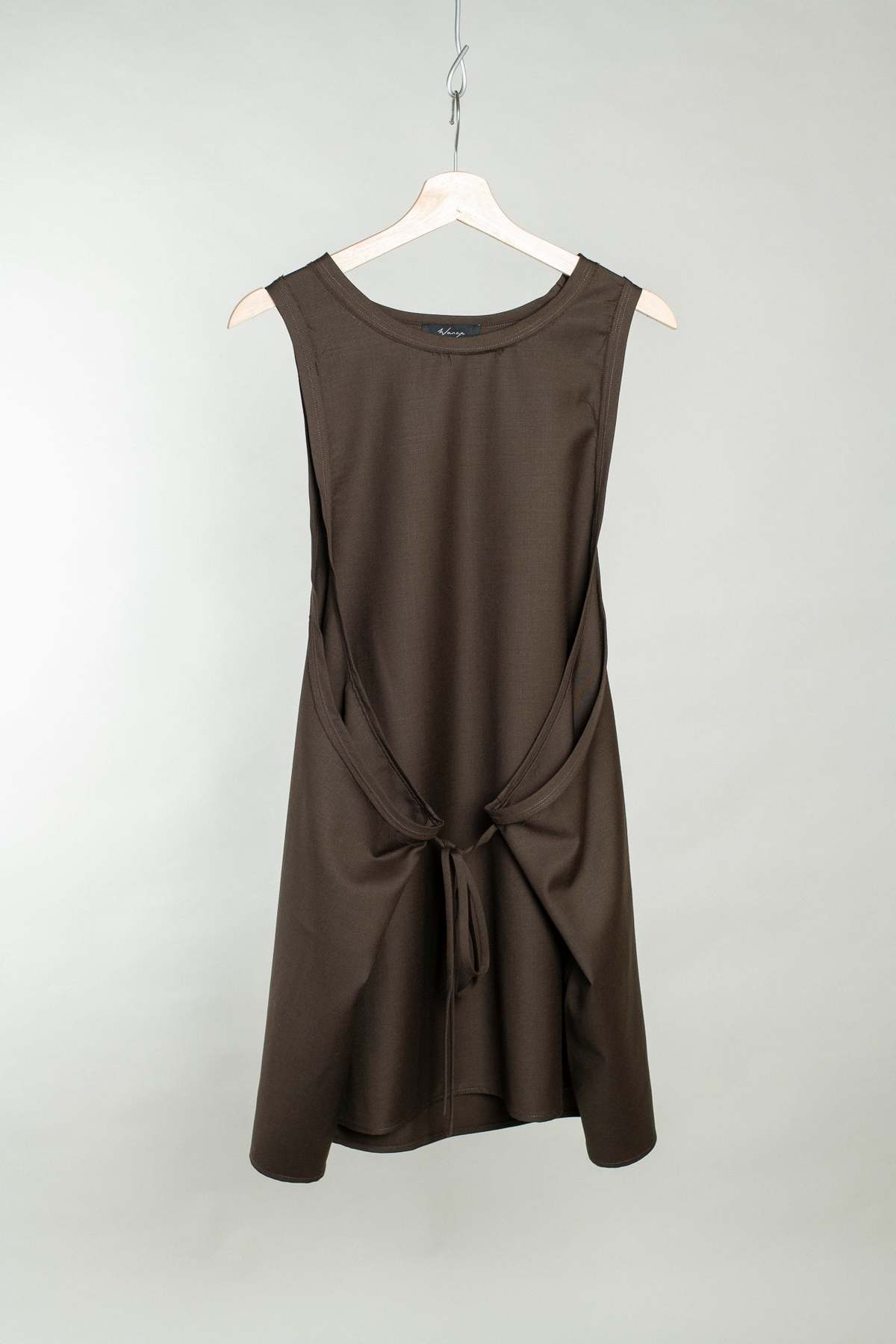 Wanze Wrap Tie Tank Dress - Mocha - Image 1 of 6