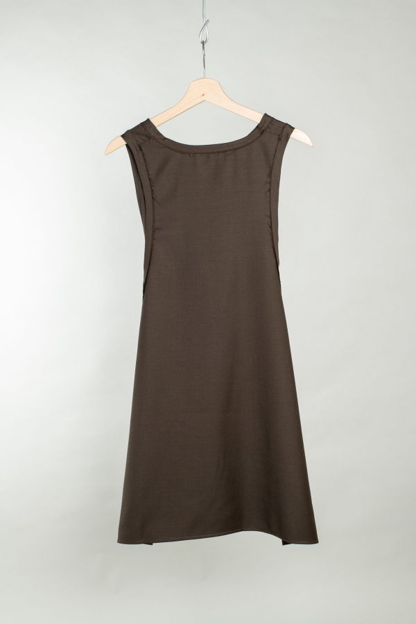 Wanze Wrap Tie Tank Dress - Mocha