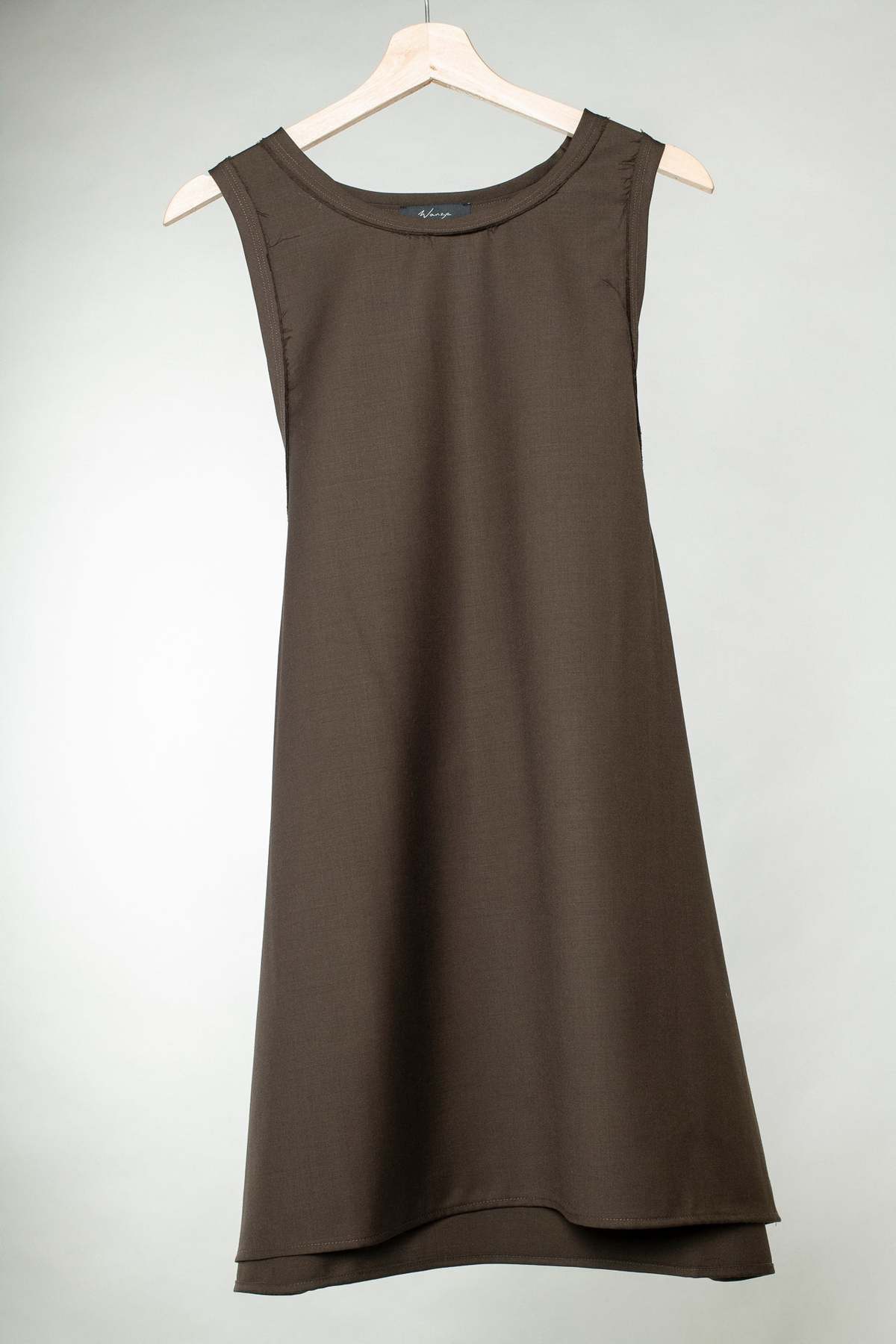 Wanze Wrap Tie Tank Dress - Mocha - Image 6 of 6