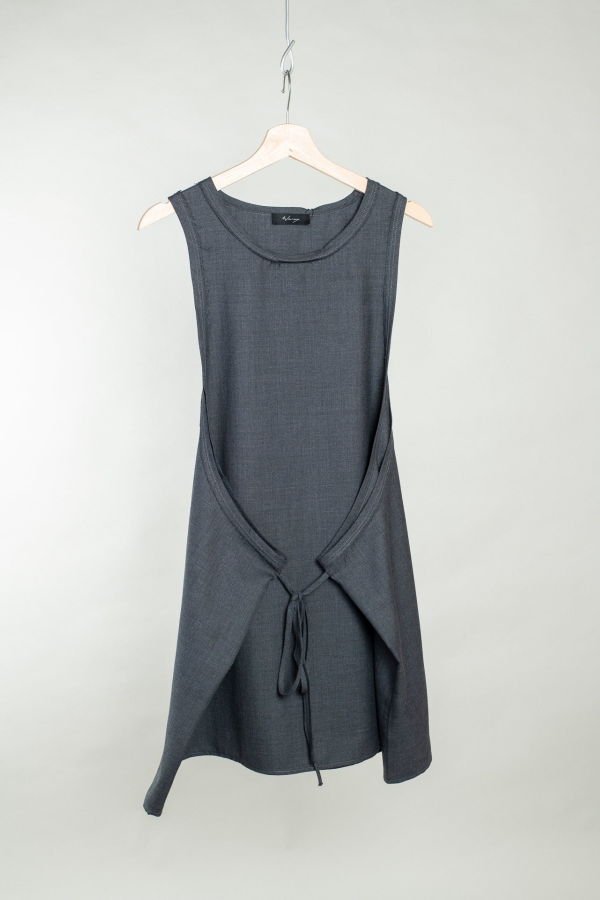 Wanze Wrap Tie Tank Dress - Slate