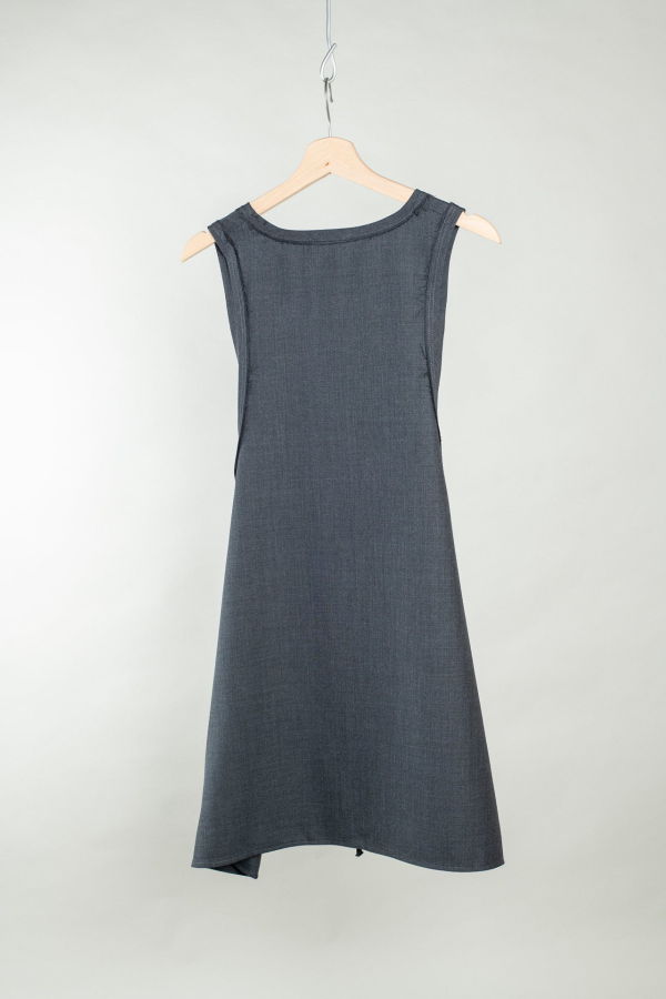 Wanze Wrap Tie Tank Dress - Slate