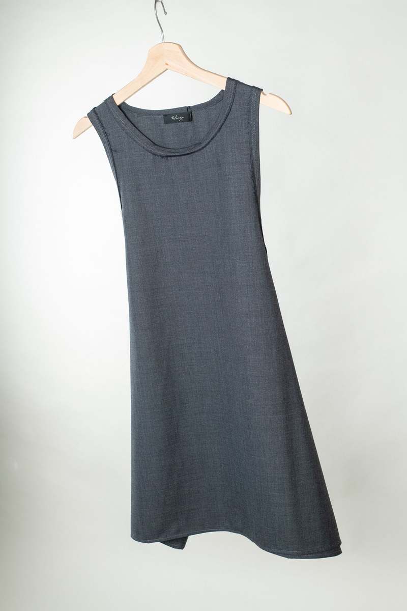 Wanze Wrap Tie Tank Dress - Slate
