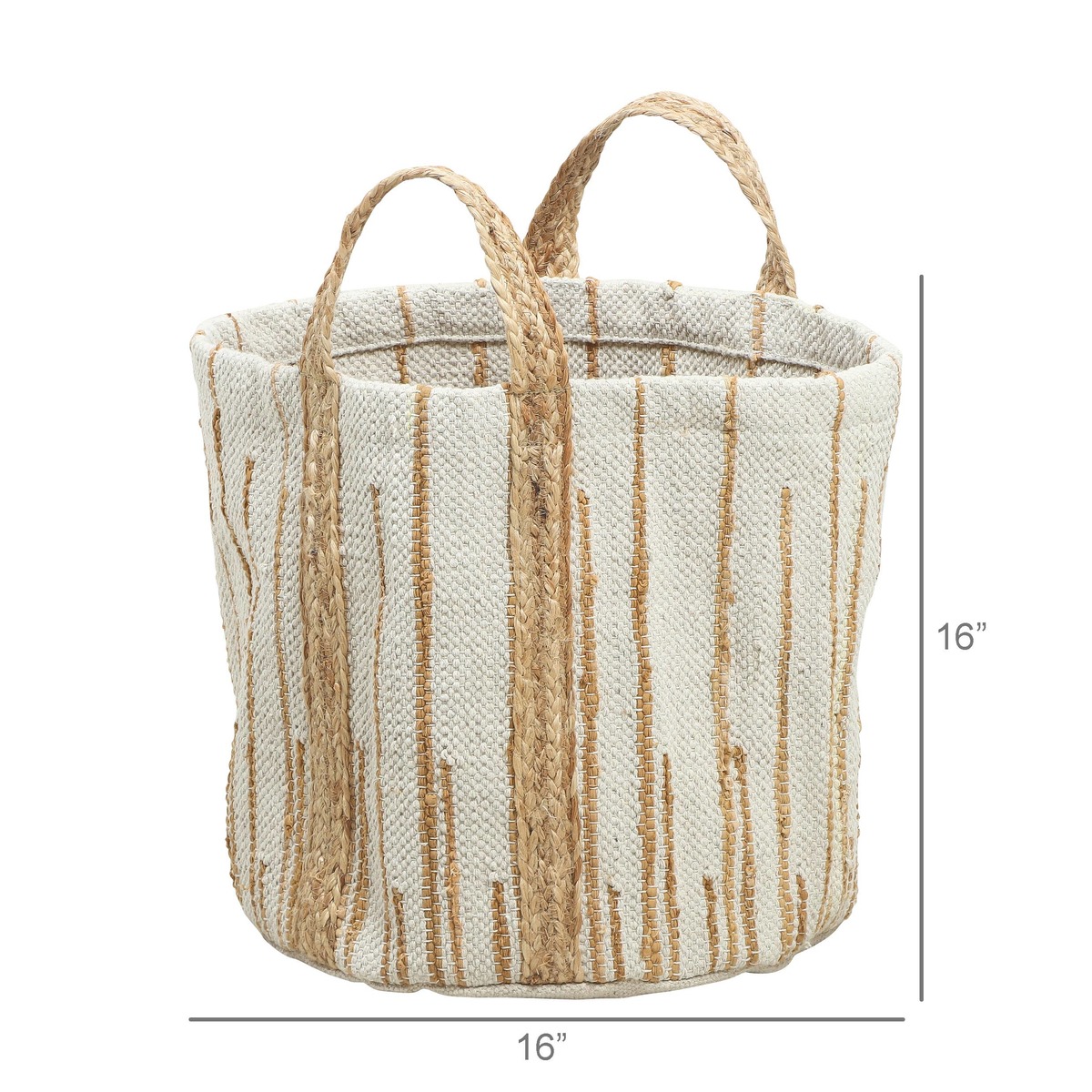 Homart Natural Woven Tote Basket - Image 3 of 3
