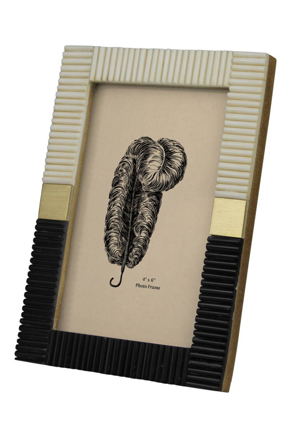 Homart Resin Chips & Brass Squares Frame 4x6