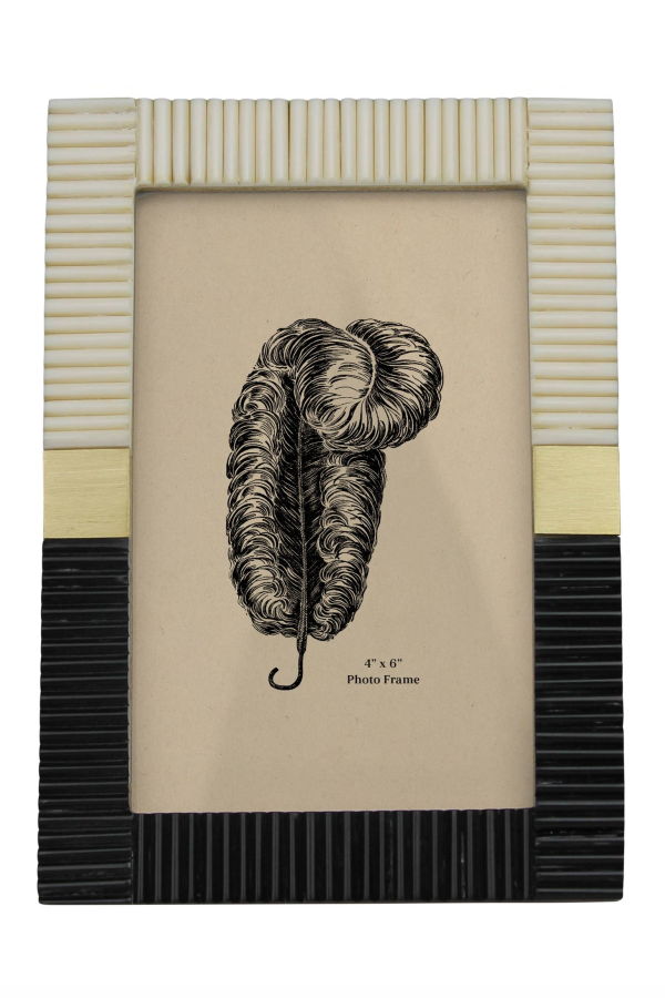 Homart Resin Chips & Brass Squares Frame 4x6