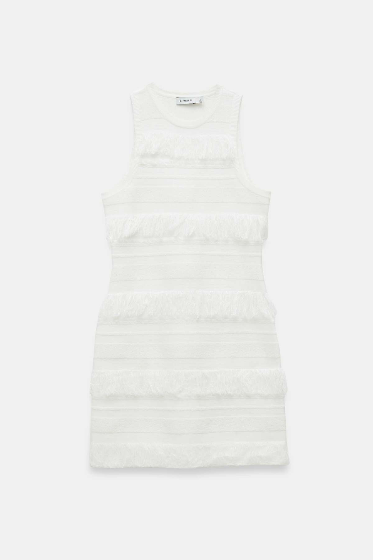 Jonathan Simkhai Elly Knit Mini Dress - Ivory Stripe - Image 1 of 5