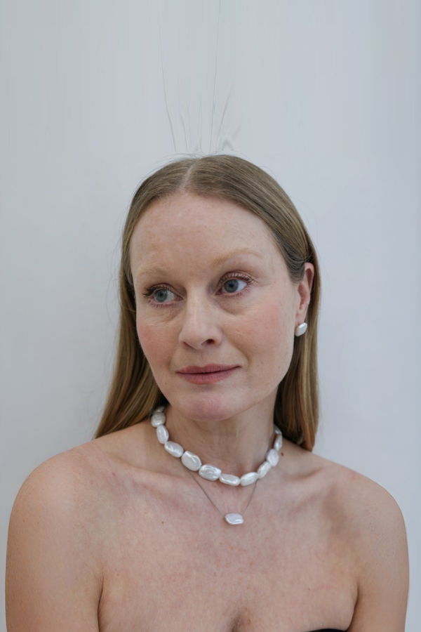 London Atelier Byproduct Freshwater Irregular Square Pearl Pendant Necklace