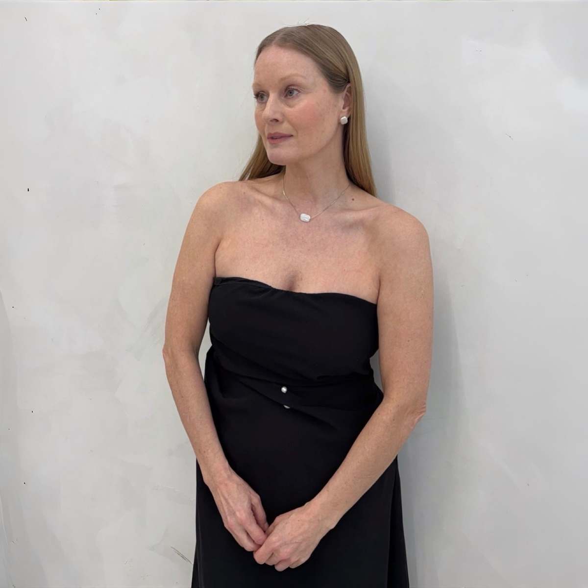 London Atelier Byproduct Freshwater Irregular Square Pearl Pendant Necklace - Image 6 of 7