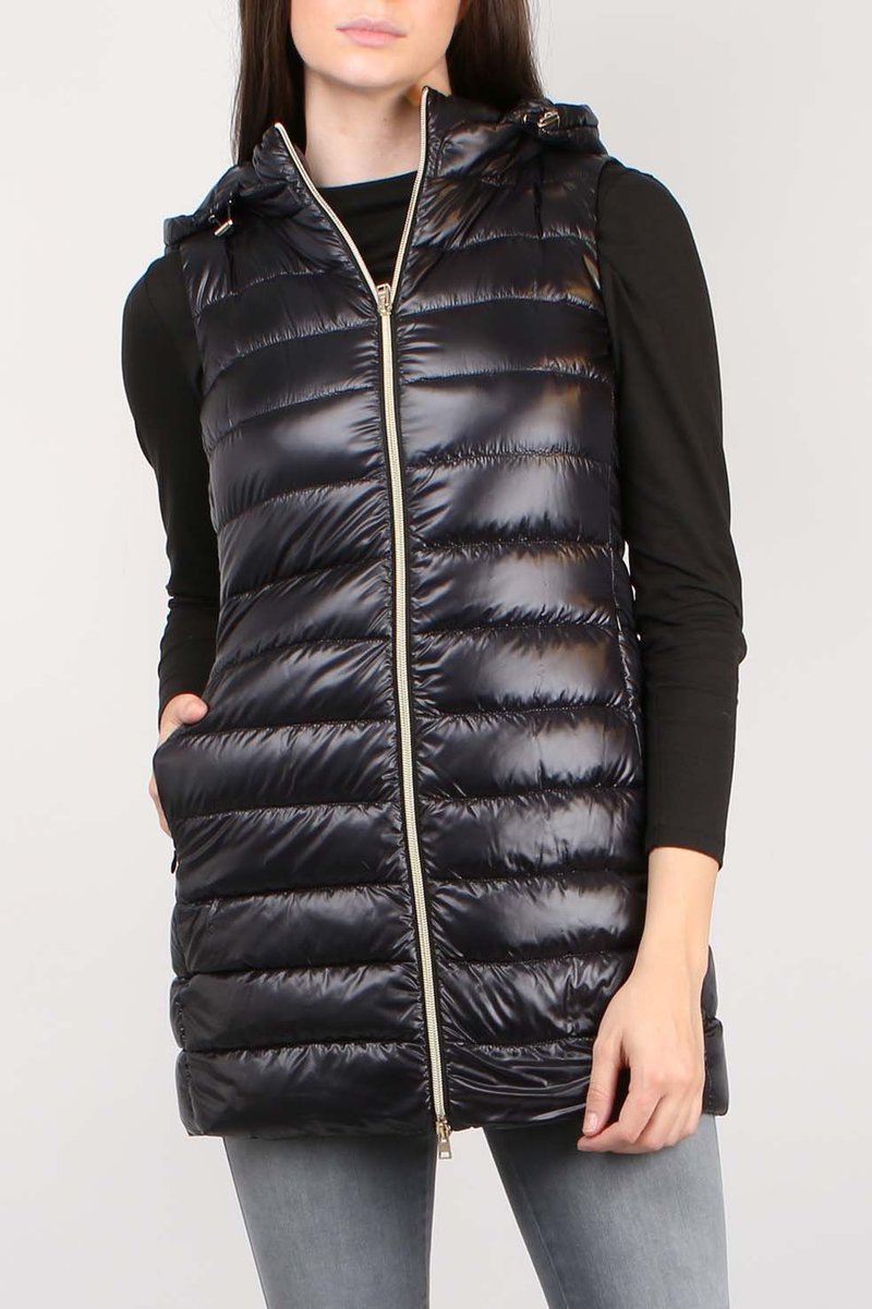 Herno Long Fitted Vest - BLACK | Garmentory