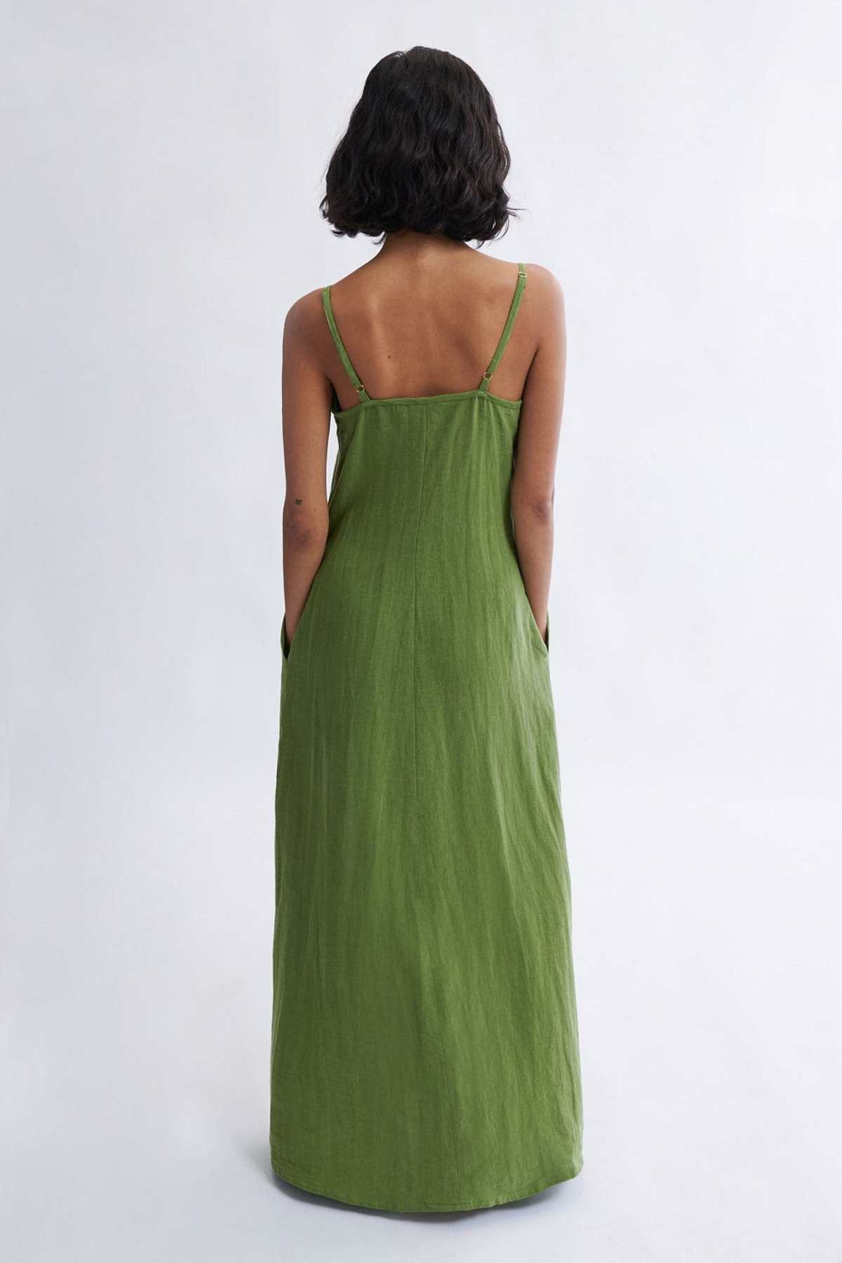 Eliza Faulkner Ivy Maxi Dress - Green Meadow Linen - Image 2 of 2