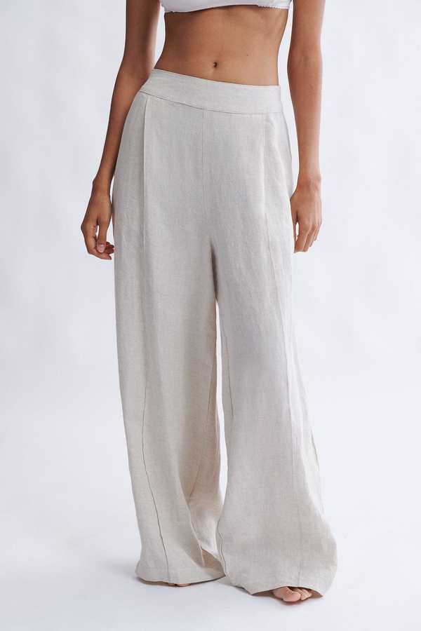 Eliza Faulkner Yves Pant - Natural Linen