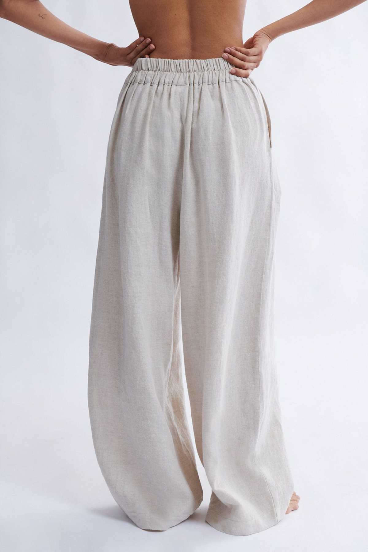 Eliza Faulkner Yves Pant - Natural Linen - Image 2 of 2