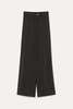 Forte Forte Slubbed Linen Pant - Noir - Thumbnail 1