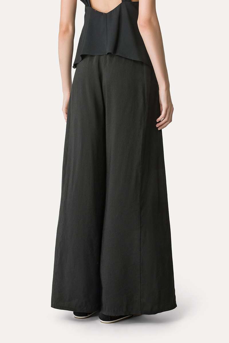 Forte Forte Slubbed Linen Pant - Noir