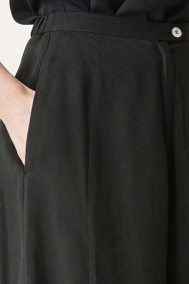 Forte Forte Slubbed Linen Pant - Noir