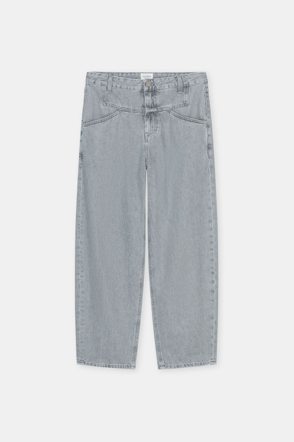 Closed Stover-X MG Denim Barrel Jeans - Mid Grey