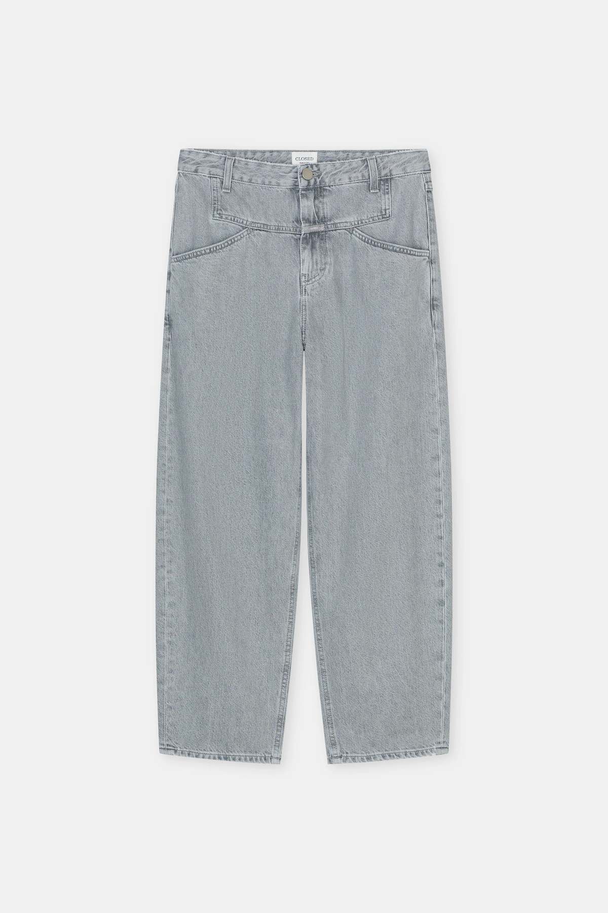 Closed Stover-X MG Denim Barrel Jeans - Mid Grey - Image 1 of 2