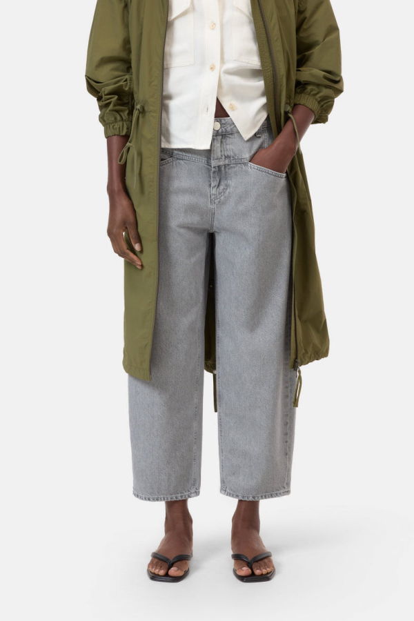 Closed Stover-X MG Denim Barrel Jeans - Mid Grey