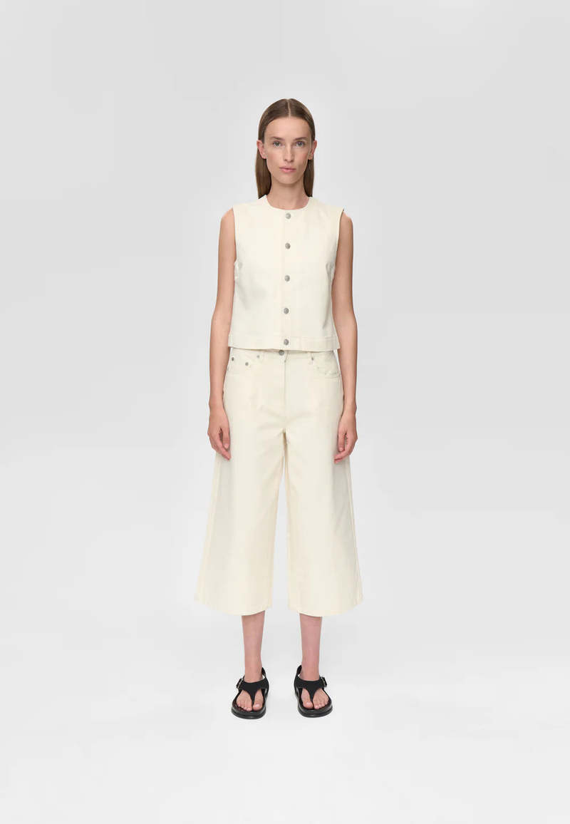 Minimum Caroline Culotte Jeans - Blanc Whisper