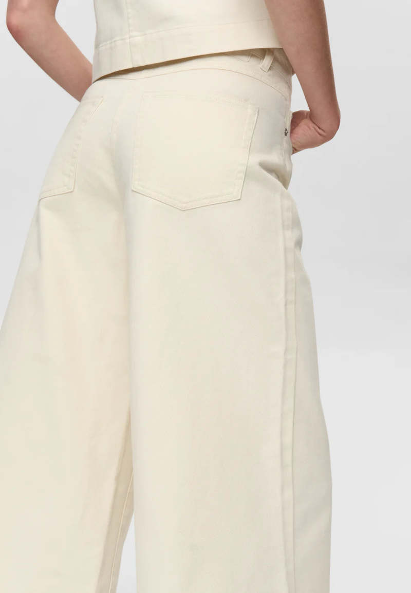 Minimum Caroline Culotte Jeans - Blanc Whisper