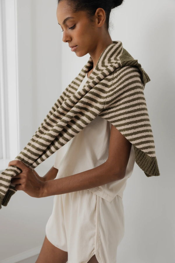 Wol Hide Striped Bomber - Olive