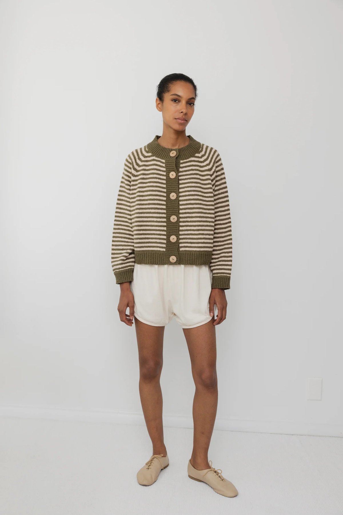 Wol Hide Striped Bomber - Olive - Image 3 of 6