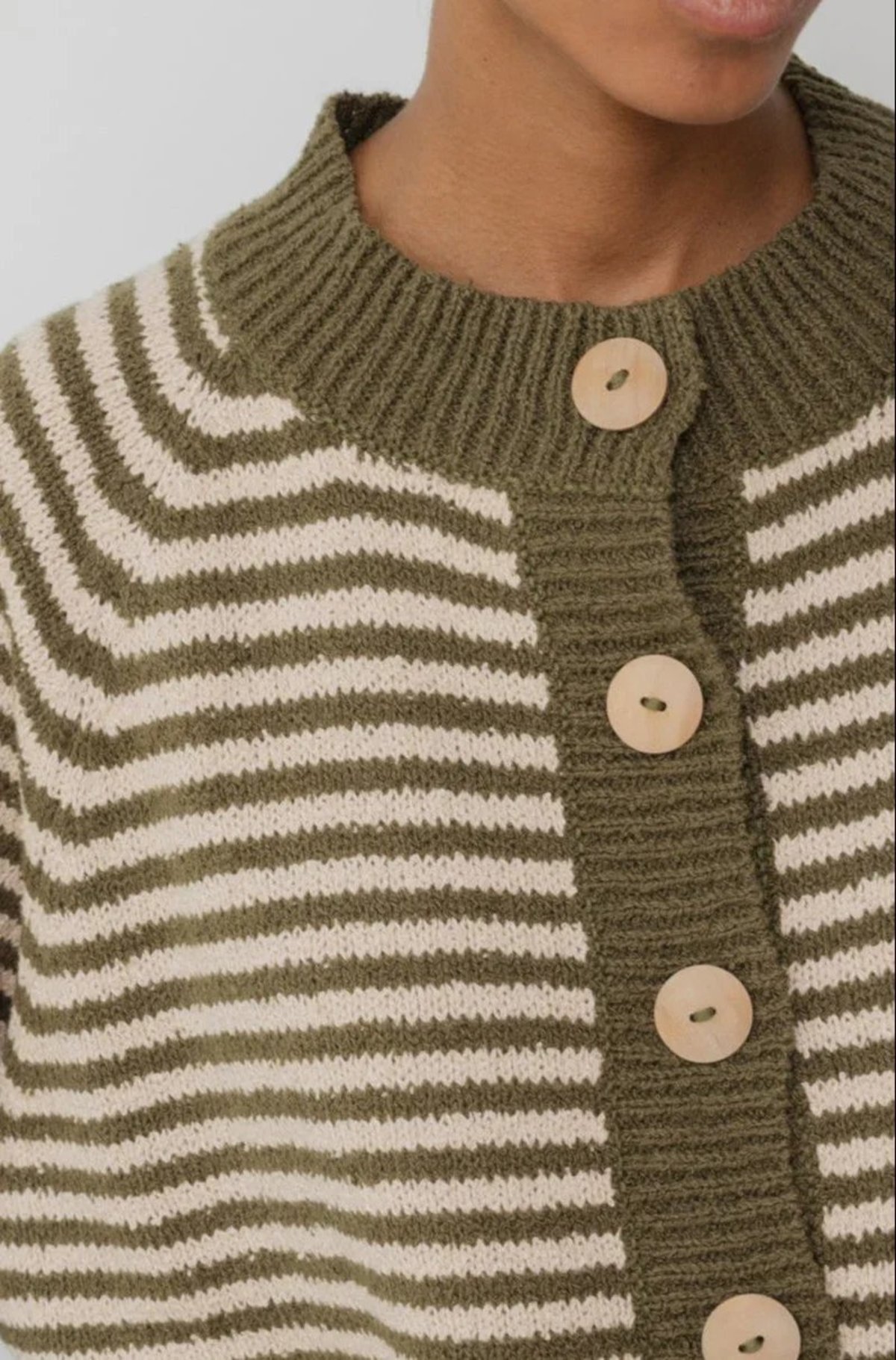 Wol Hide Striped Bomber - Olive - Image 5 of 6