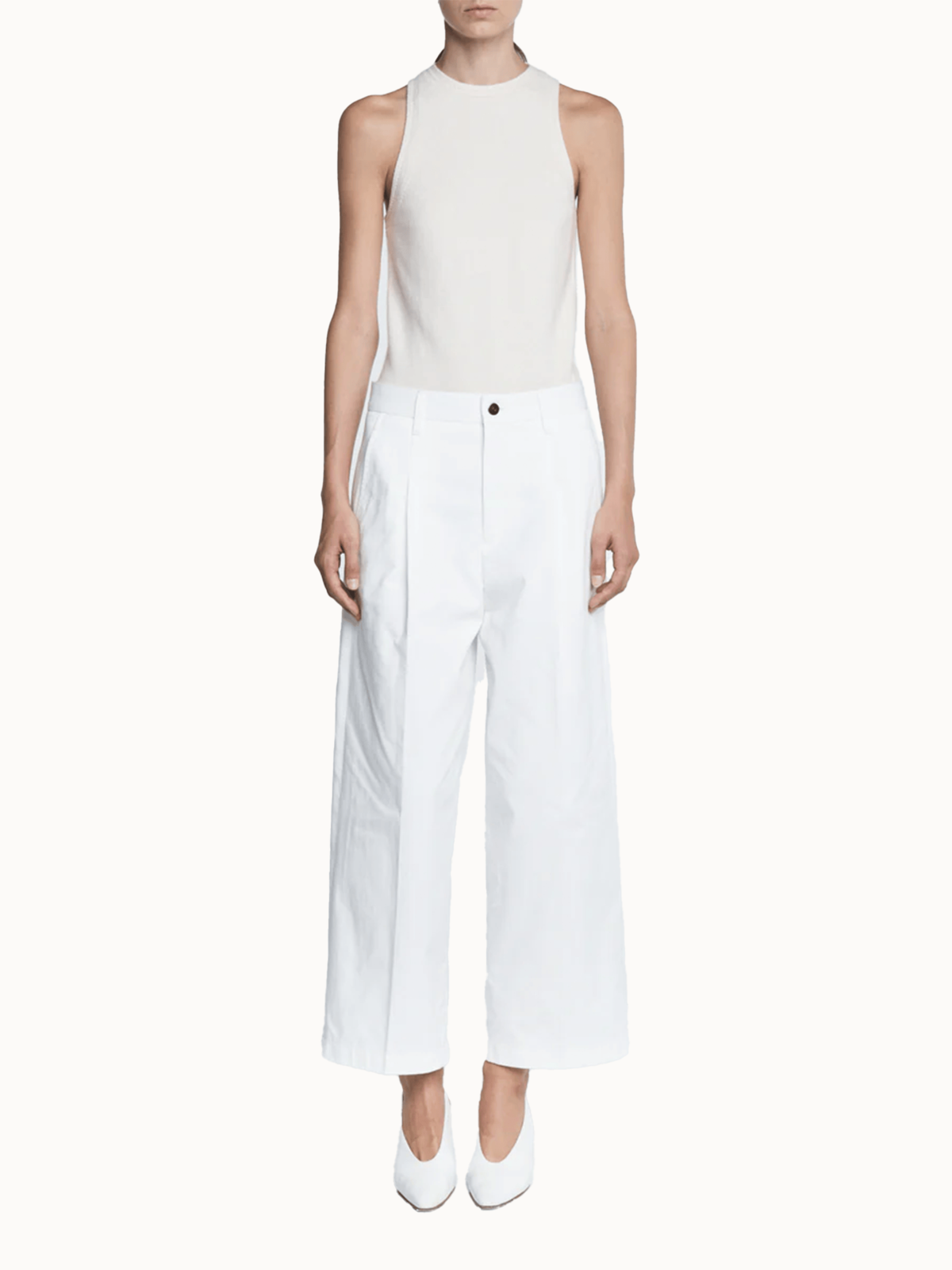 MARIA McMANUS Pleat Front Trouser - White - Image 5 of 5