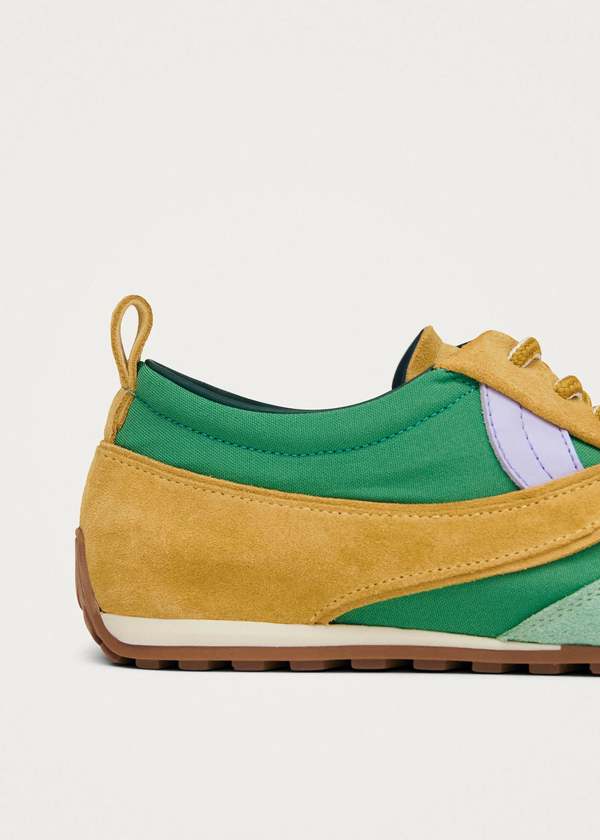 Alohas Nylon Leather Sneakers