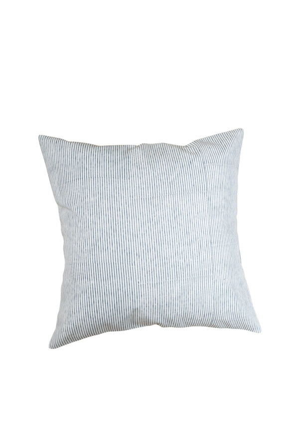 Ninéh Grey Bliss Block Print Pillow