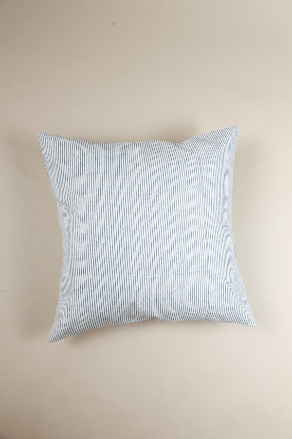 Ninéh Grey Bliss Block Print Pillow