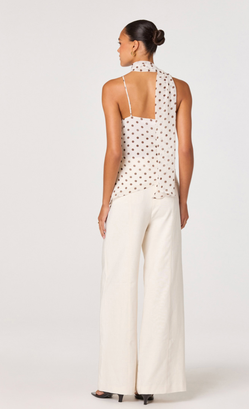 ASTR The Label Polka Dot Scarf Top