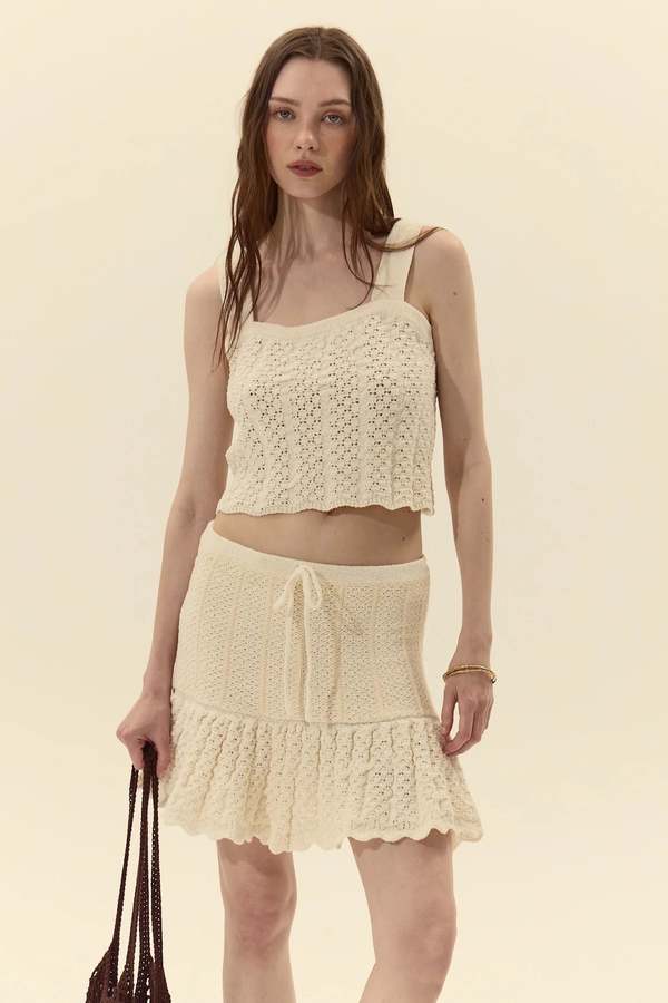 Deluc Capri Knit Top - Off White
