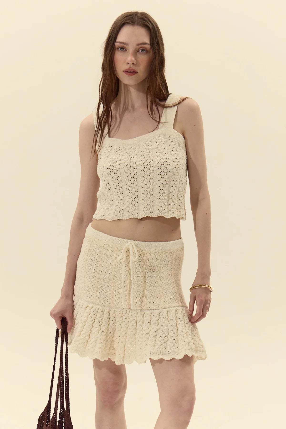 Deluc Capri Knit Top - Off White - Image 1 of 5