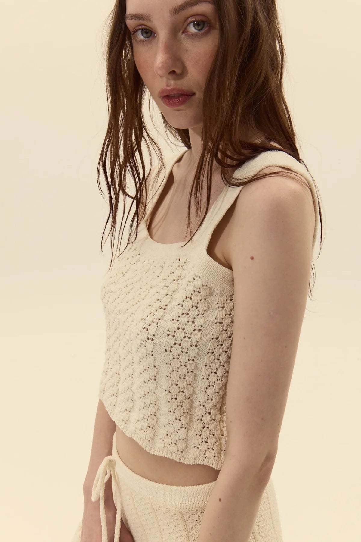 Deluc Capri Knit Top - Off White - Image 2 of 5