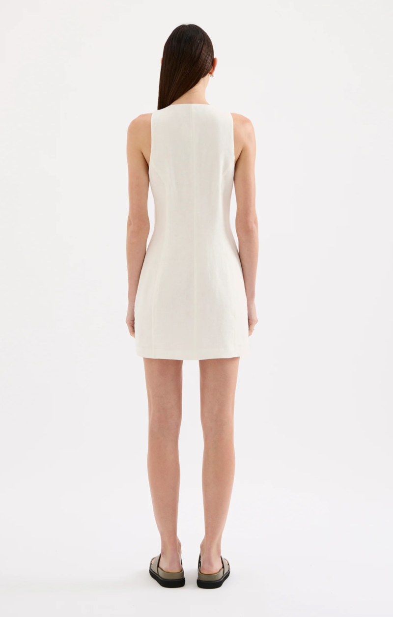 Nude Lucy Mazi Linen Mini Dress - White