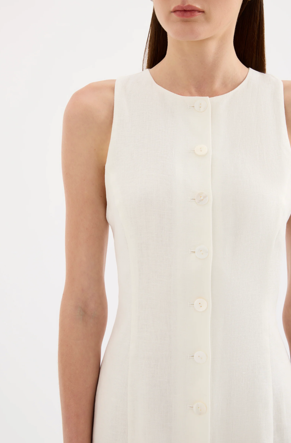 Nude Lucy Mazi Linen Mini Dress - White - Image 4 of 5