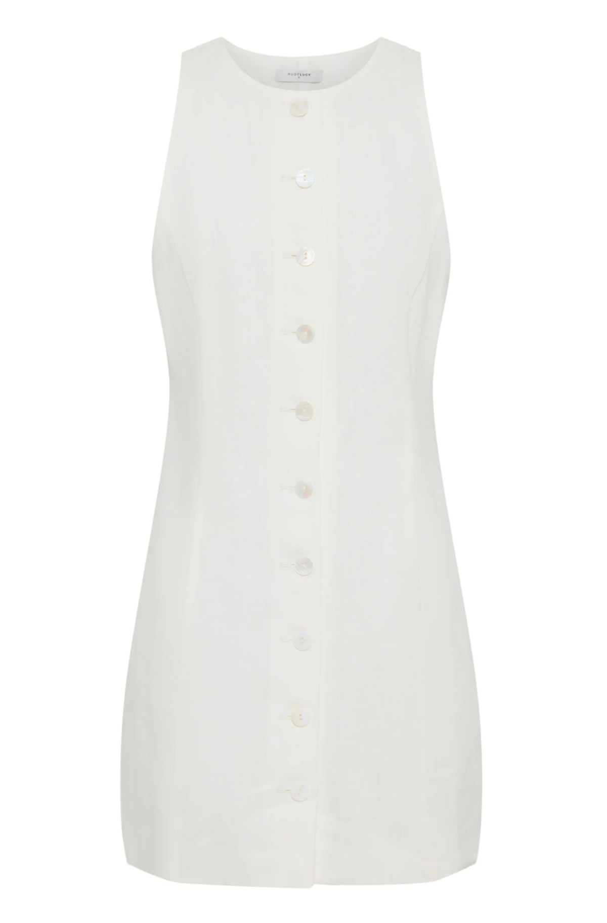 Nude Lucy Mazi Linen Mini Dress - White - Image 5 of 5