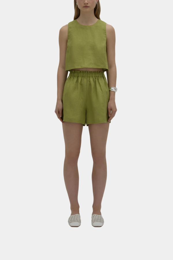 Nude Lucy Sian Linen Top - Fern