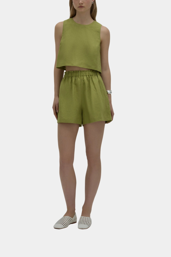 Nude Lucy Sian Linen Top - Fern