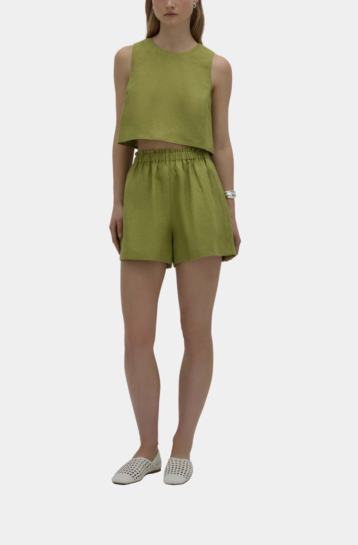 Nude Lucy Sian Linen Top - Fern - Image 2 of 4