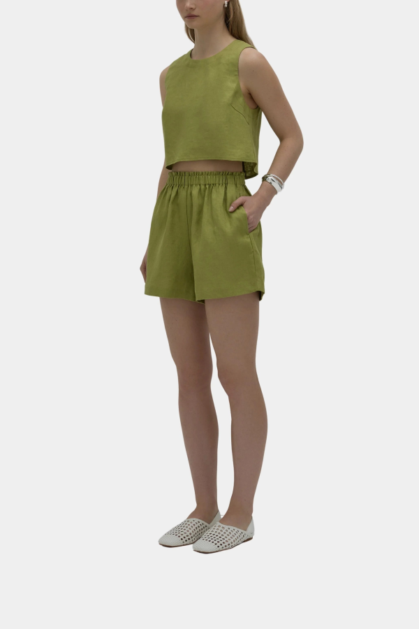Nude Lucy Theo Linen Short - Fern