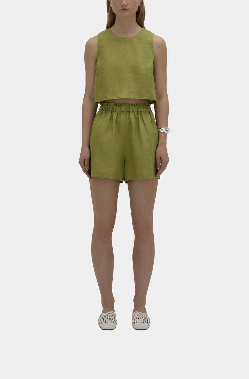 Nude Lucy Theo Linen Short - Fern