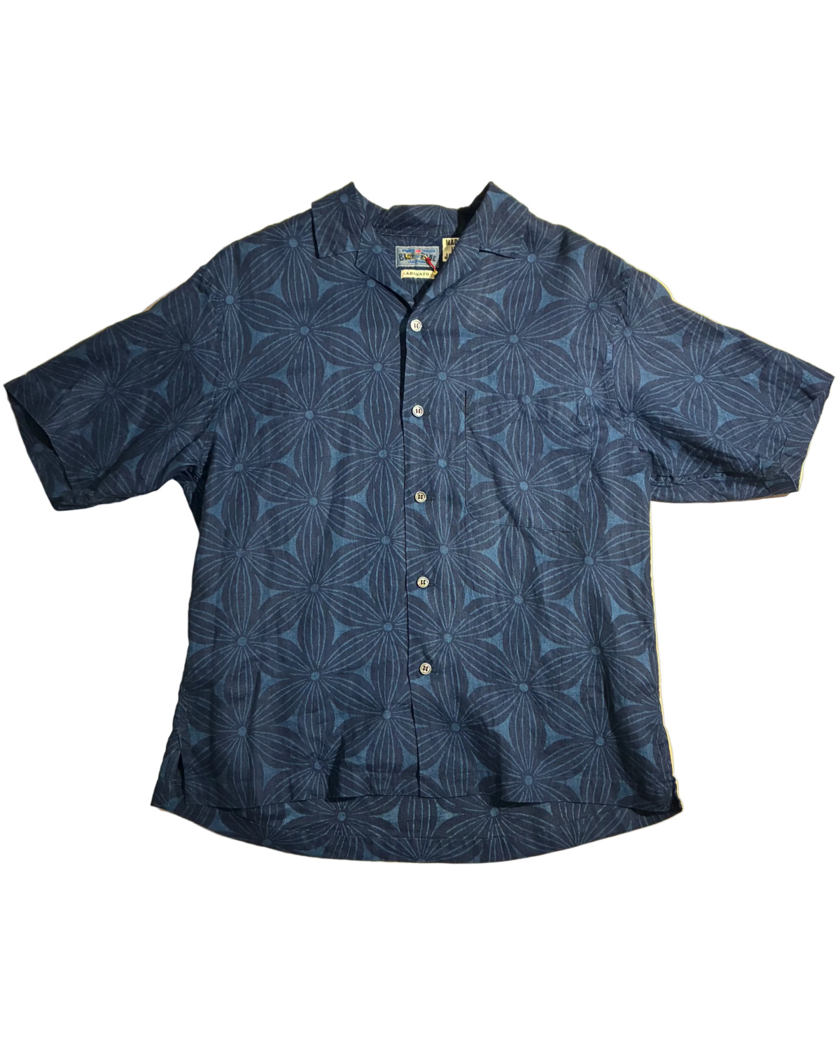 Blue Blue Japan Woven Indigo Linen Sakura Bassen Shirt - Image 1 of 1