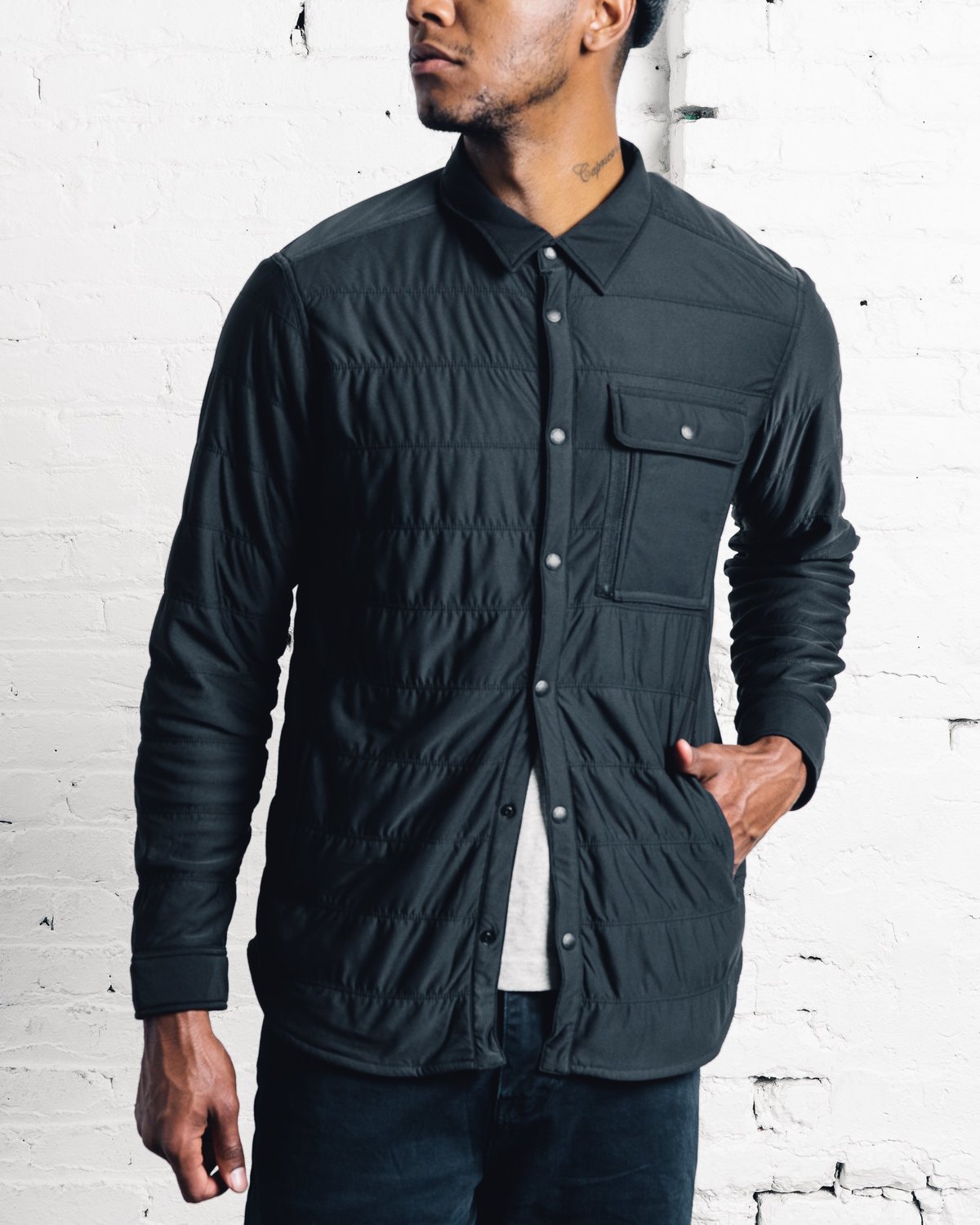 Snow Peak Flexible Insulated Shirt - Black | Garmentory