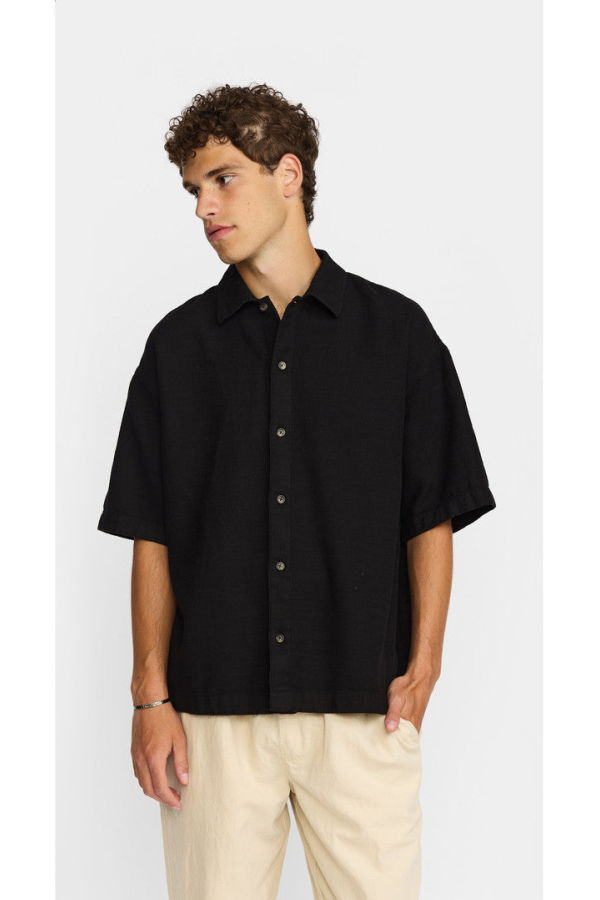RVLT 3153 Oversized Short Sleeve Shirt - Black