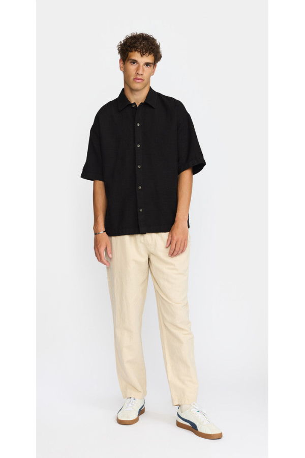 RVLT 3153 Oversized Short Sleeve Shirt - Black
