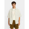 RVLT 3236 S/S Cuban Shirt - Off White - Thumbnail 3